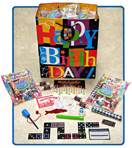 Magic goody bags to top off a wonderful  Michigan  kids birthday party magic show. Exclusively from a2magic.com